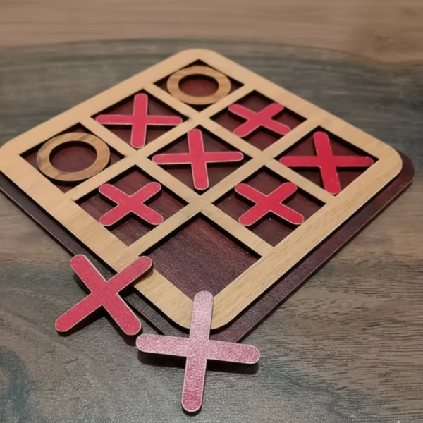 Wooden TIC TAC Toe Puzzle Board Game