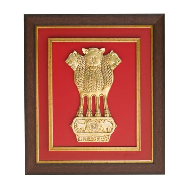 Premium Ashoka Stambh Frame Brass